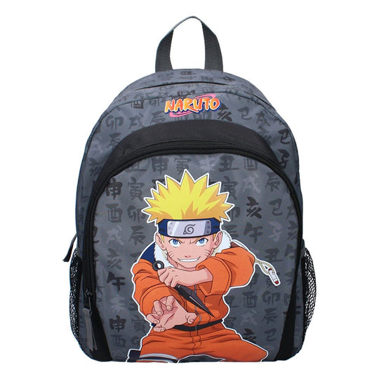 Détail du design 'The Greatest Ninja' sur le sac à dos Naruto Vadobag