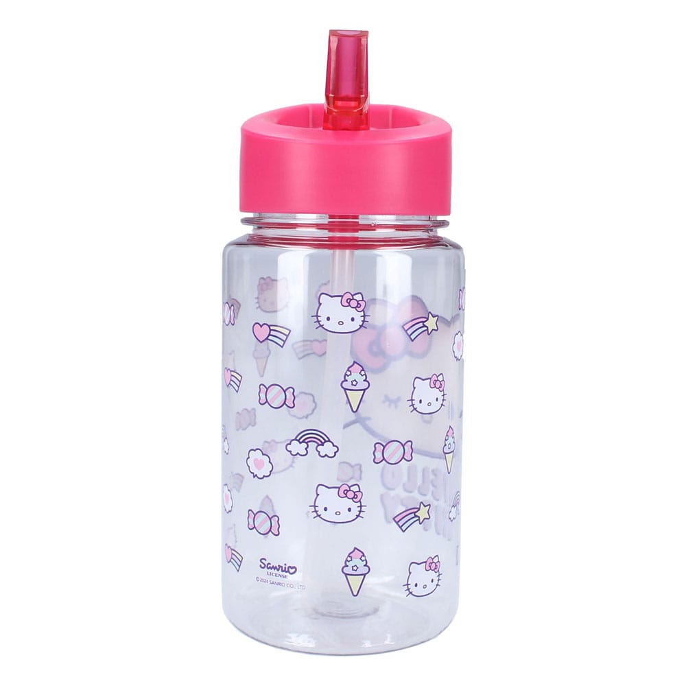 Bouteille Hello Kitty Drink Up Sanrio Vadobag de côté avec motif