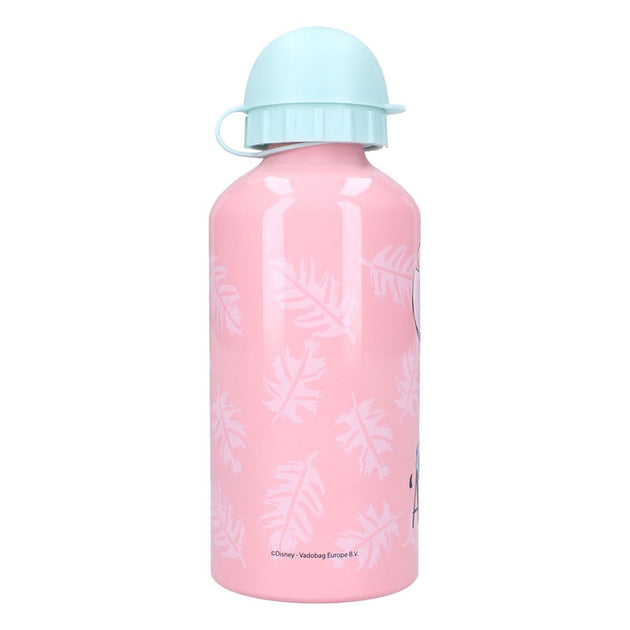Gourde Lilo & Stitch Really Refreshing 500ml, gros plan sur le bouchon et le motif 'Really Refreshing'.