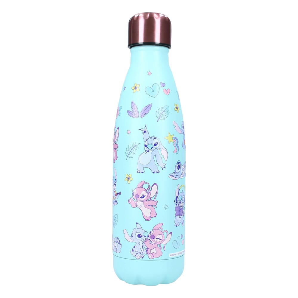 Bouteille d'eau Stitch 700ml en inox, avec bouchon sécurisé
