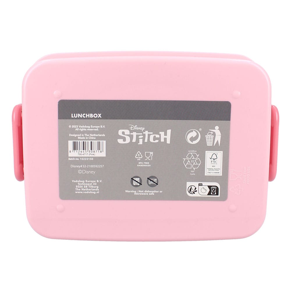 Boîte à goûter Stitch Bon Appetit! Lilo & Stitch ouverte, intérieur vide