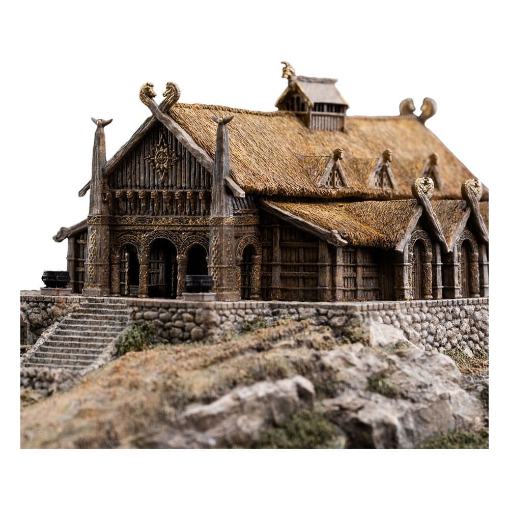 Statuette Golden Hall of Edoras sur son socle