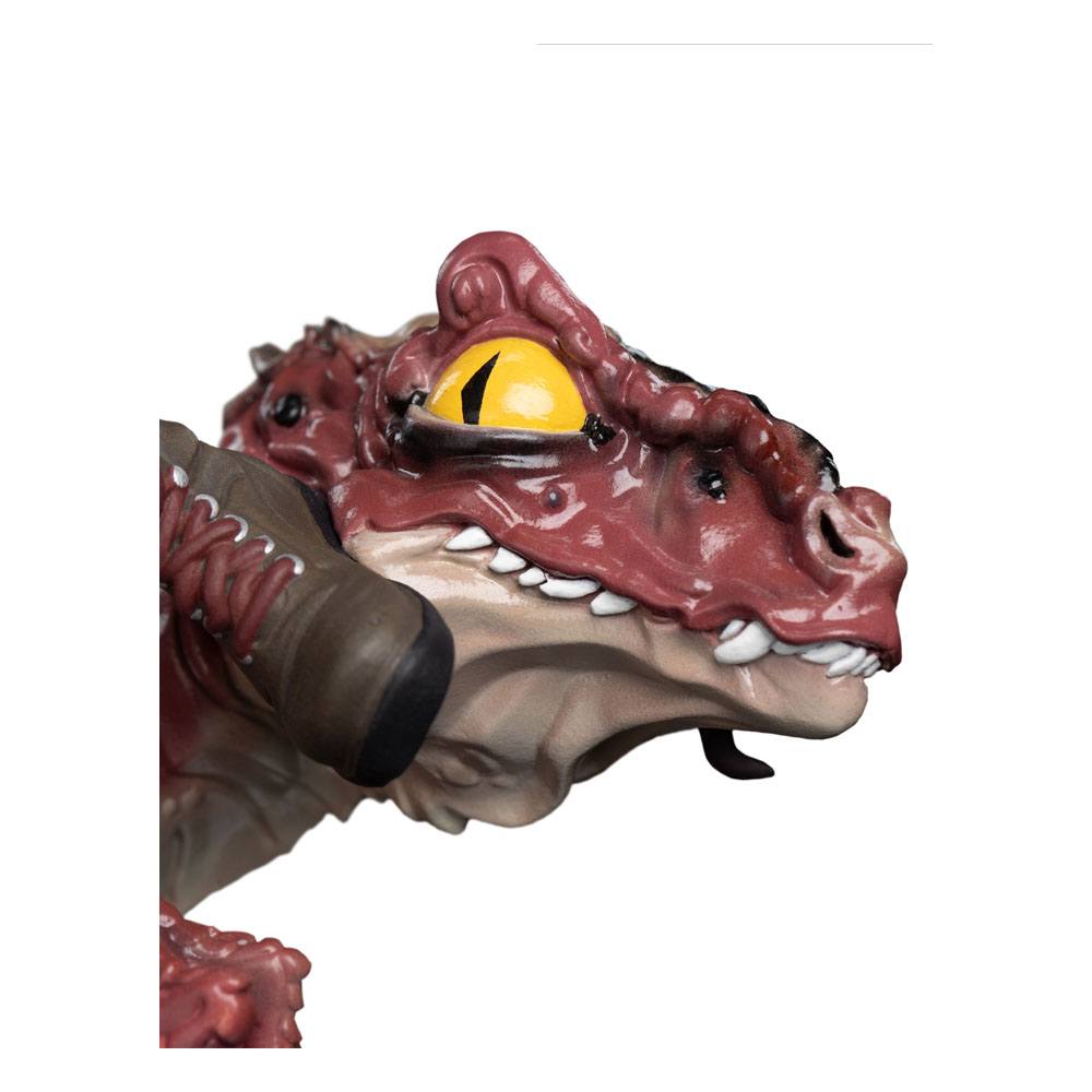 Vue arrière de la figurine Lara Croft et Raptor, détails du sac à dos