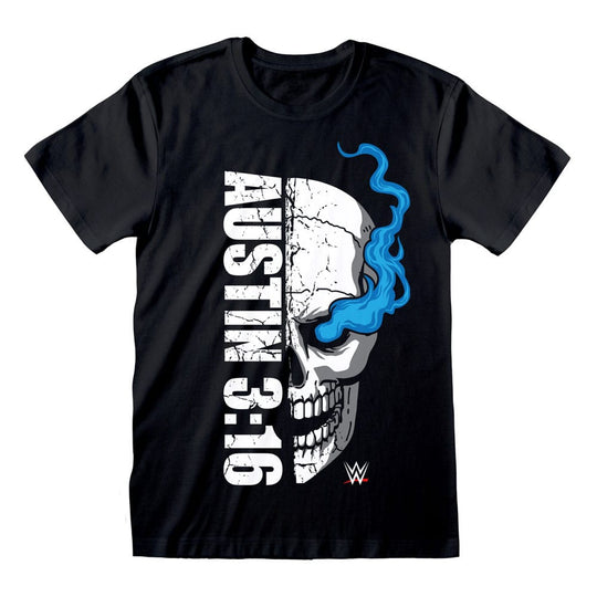 T-Shirt officiel WWE Austin 3:16 Skull noir taille XL avec logo crâne et inscription