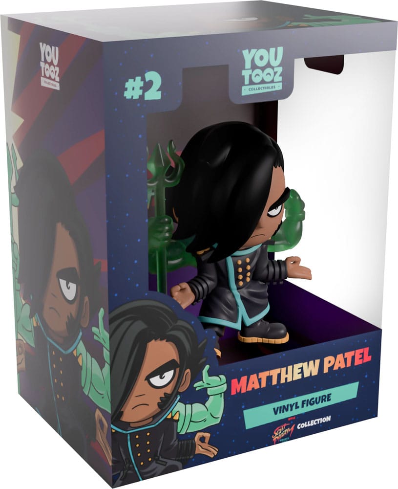 Vue détaillée de la figurine vinyle Matthew Patel de Scott Pilgrim par Youtooz