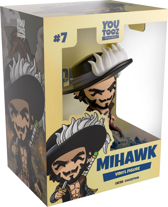 Figurine Mihawk One Piece Youtooz dans sa boîte-fenêtre collector
