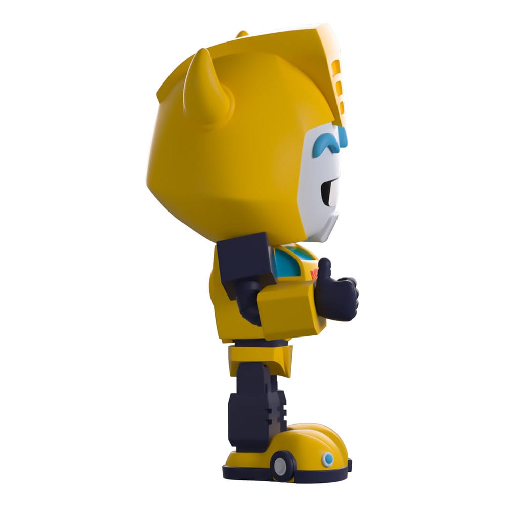 Figurine Bumblebee Youtooz en vinyle, vue de côté, montrant les détails