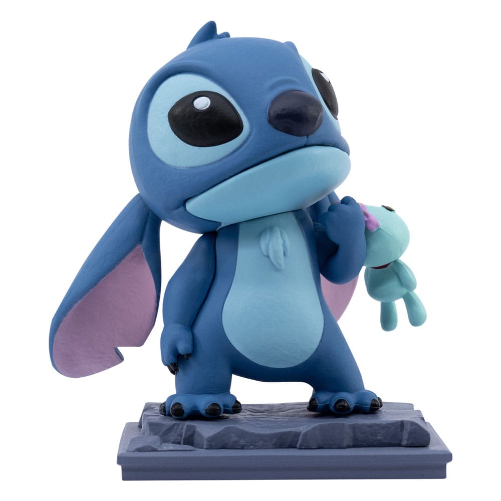 Vue latérale du présentoir de figurines Lilo & Stitch