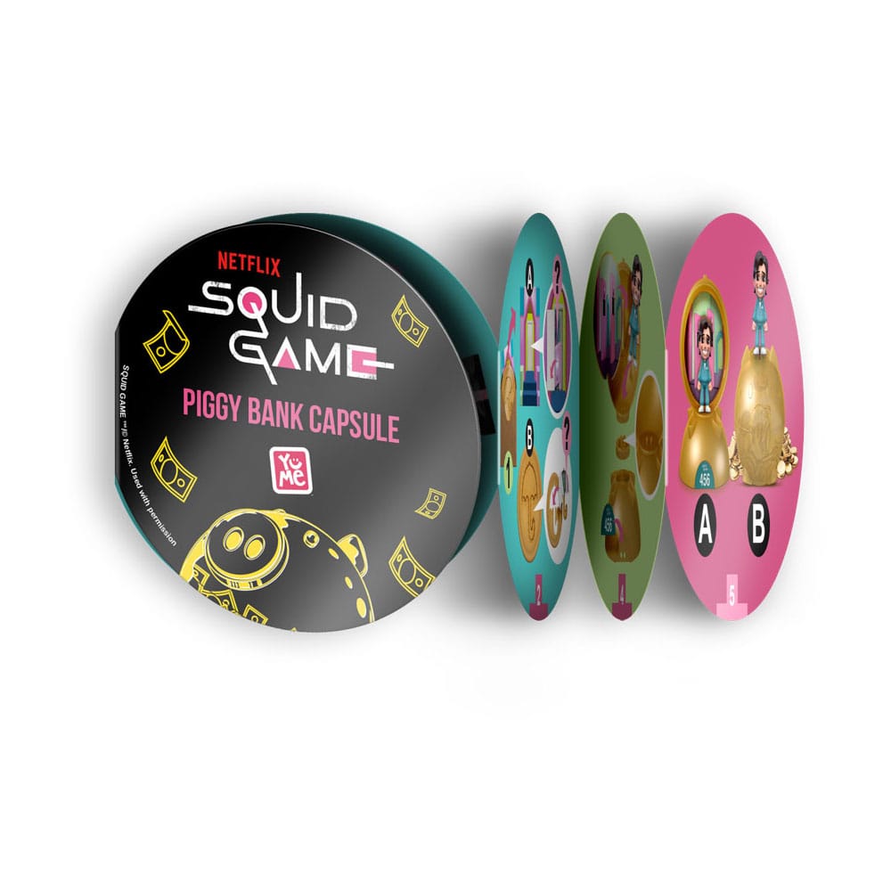 Tirelire Squid Game Capsule, vue arrière