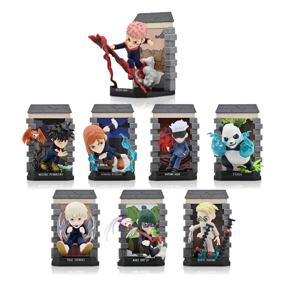 Présentoir de 12 figurines Jujutsu Kaisen Mystery Capsules YuMe Toys 10cm