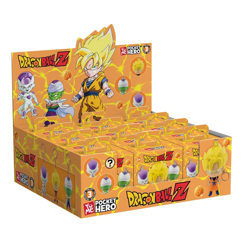 Assortiment de porte-clés Dragon Ball Z Pocket Hero Series 1 exposés