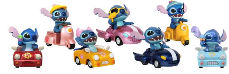 Assortiment de 12 véhicules à friction Lilo & Stitch avec figurine Zoom Hero Stitch YuMe Toys