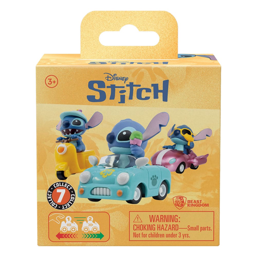 Véhicule à friction Lilo & Stitch Voiture de Sport Bleue avec crème glacée et figurine Stitch